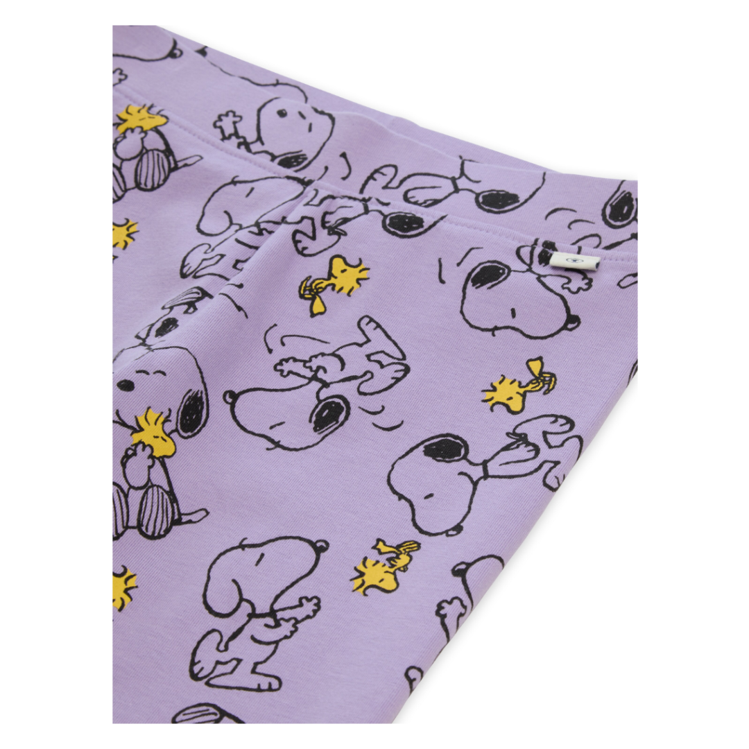 Детски лилав клин с весел цялостен принт на Snoopy и Woodstock